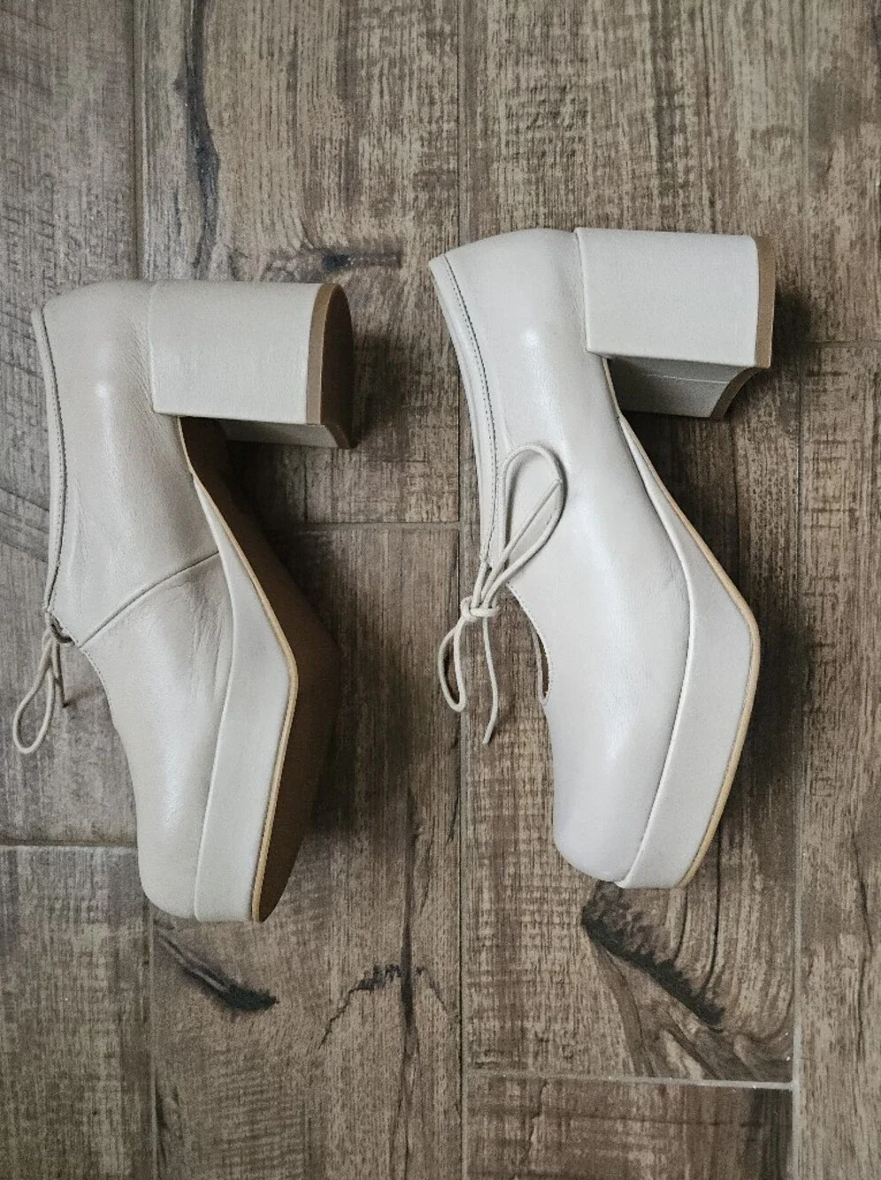 Intentionally Blank serif clouds ballet platform heels, 39
